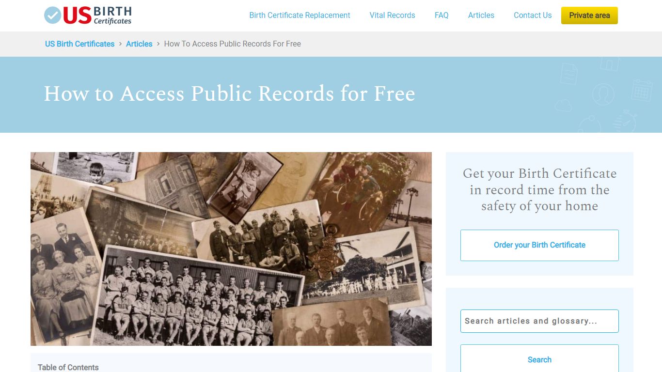 How to Access Public Records for Free - US Birth Certificates